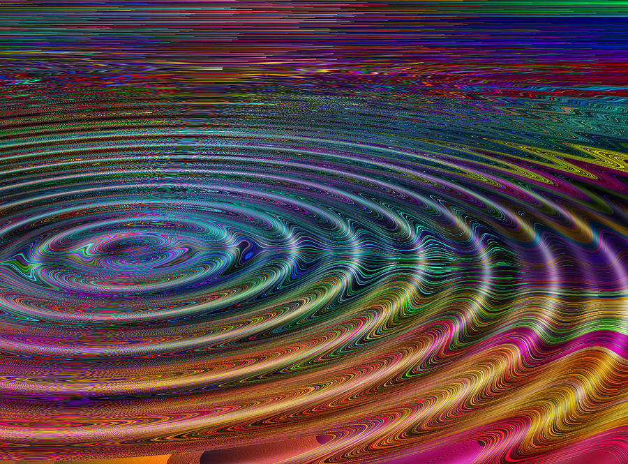 Abstract Digital Art - Ripple FX 4 by Wendy J St Christopher