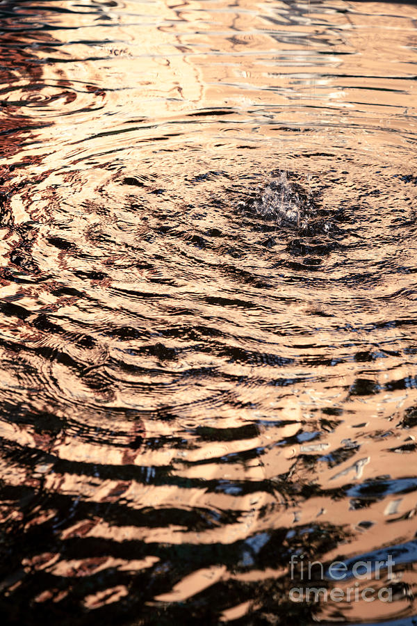 Ripple Reflection In Fountain Water Photograph by Peter Noyce