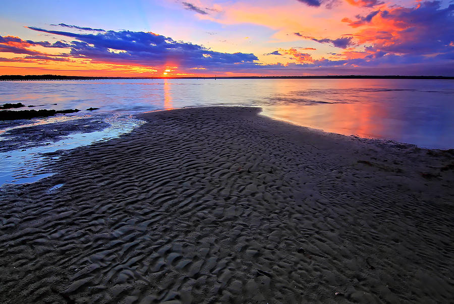 Rippled Sunset Photograph by Paul Svensen