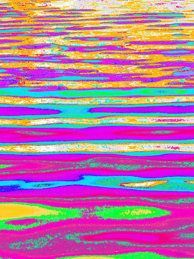 Ripples and reflection Eight  Digital Art by Priscilla Batzell Expressionist Art Studio Gallery