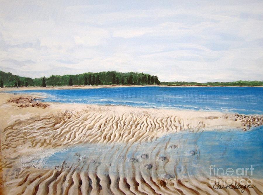Dartmouth Painting - Ripples in the Sand  by Carol Veiga