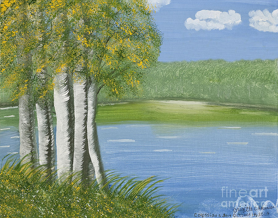 Nature Painting - Ripples of Water by Brigitte C Robinson