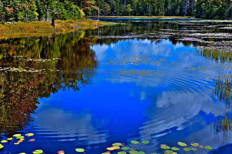 Ripples on Fly Pond - Old Forge New York Photograph by David Patterson