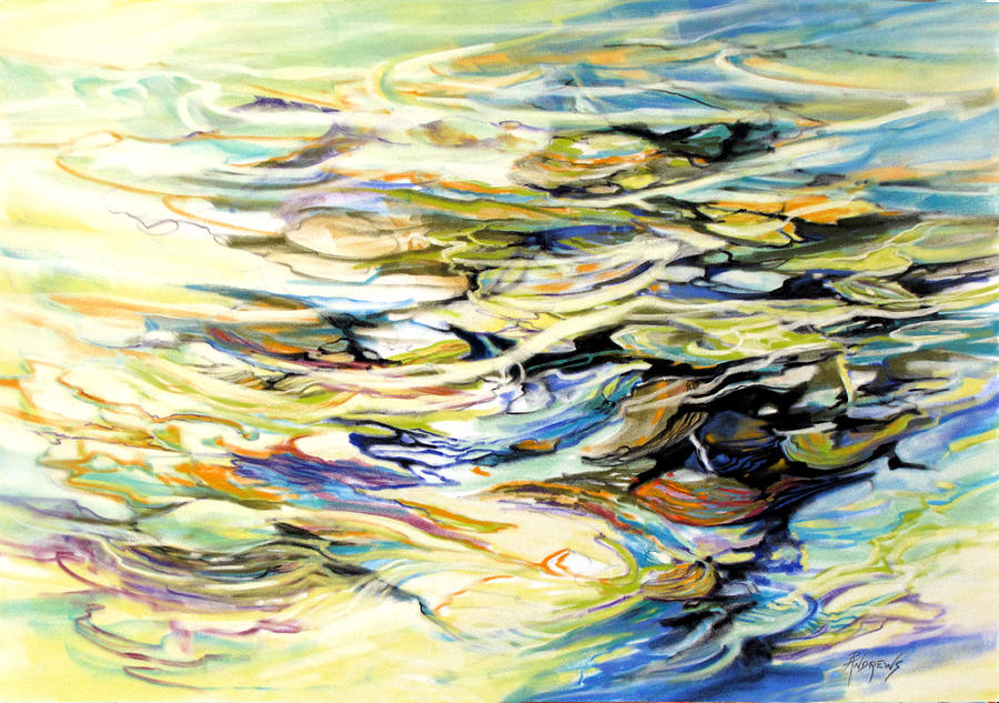 Water Painting - Ripples by Rae Andrews