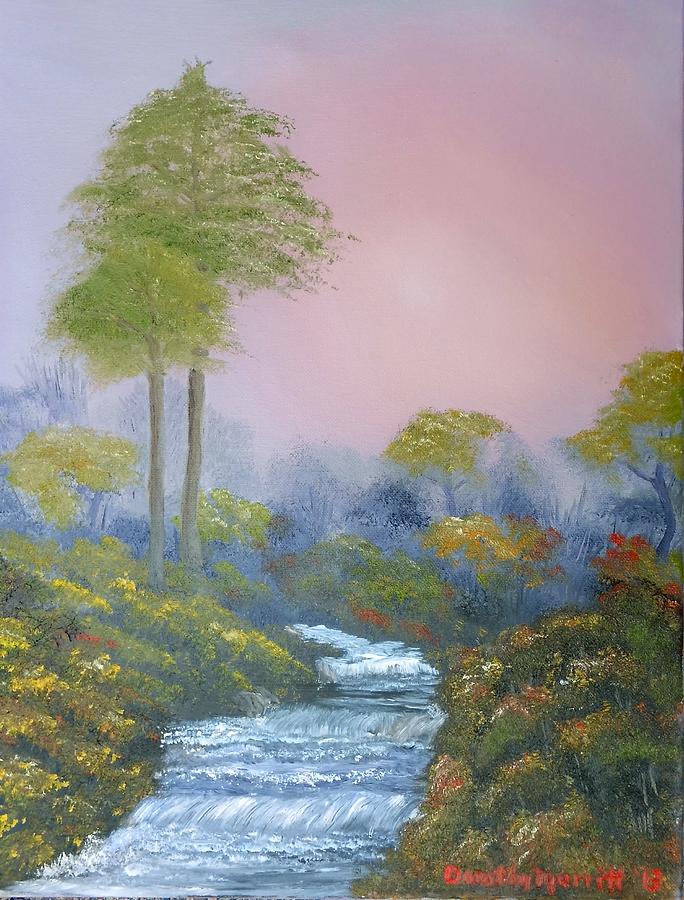 Rippling Stream Painting by Dorothy Merritt - Fine Art America