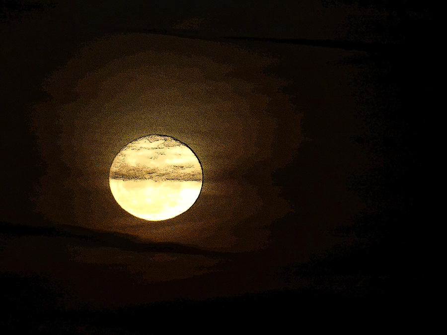 Rising Moon - Graphic Photograph by Tom DiFrancesca