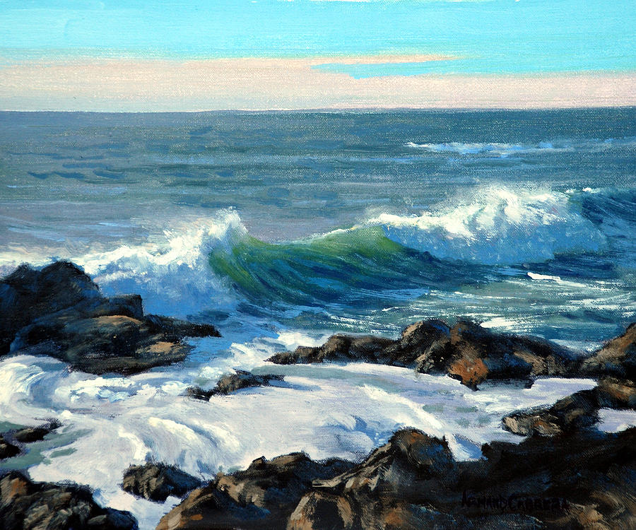 Rising Surf Painting by Armand Cabrera