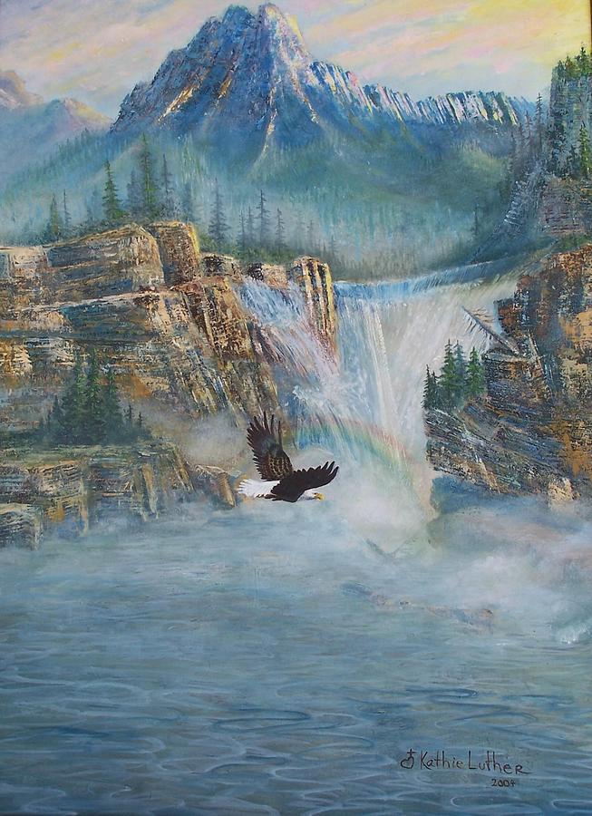 Rising Up With Eagles Wings Painting by Kathleen Luther