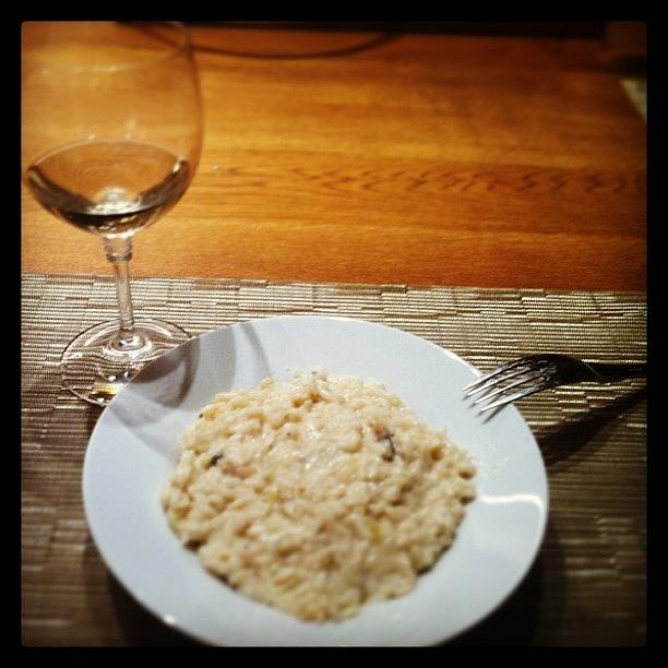 Food Photograph - Risotto And Wine. #italian #tasty #food by Omer Krauss