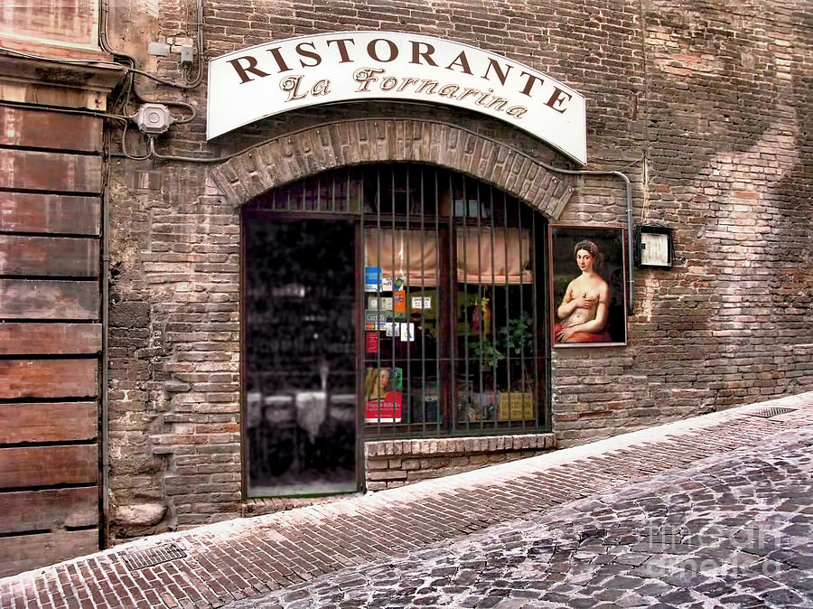 Ristorante La Fornaina. Urbino Photograph by Jennie Breeze