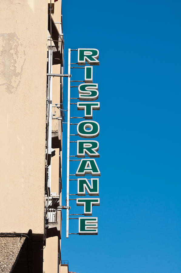 Ristorante Restaurant Sign in Italy Photograph by Brandon Bourdages