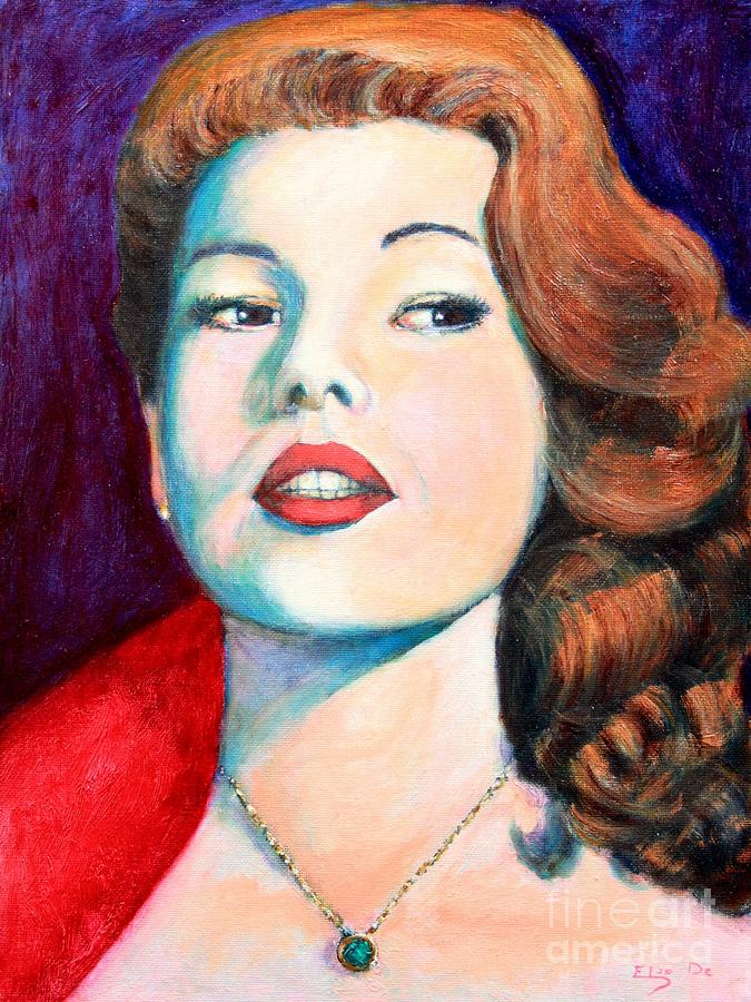 Rita Hayworth Painting by ElsaDe Paintings - Fine Art America