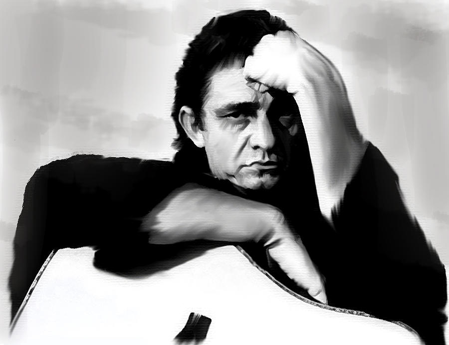 Rite of Truth  Johnny Cash Painting by Iconic Images Art Gallery David Pucciarelli