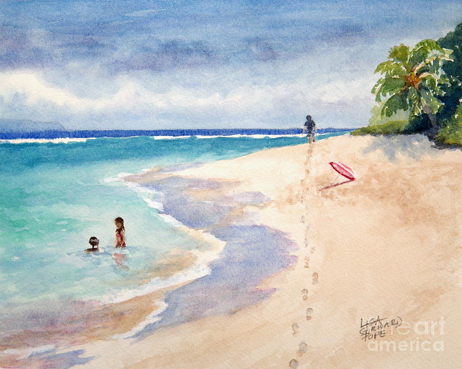 Ritidian Beach Painting by Lisa Pope