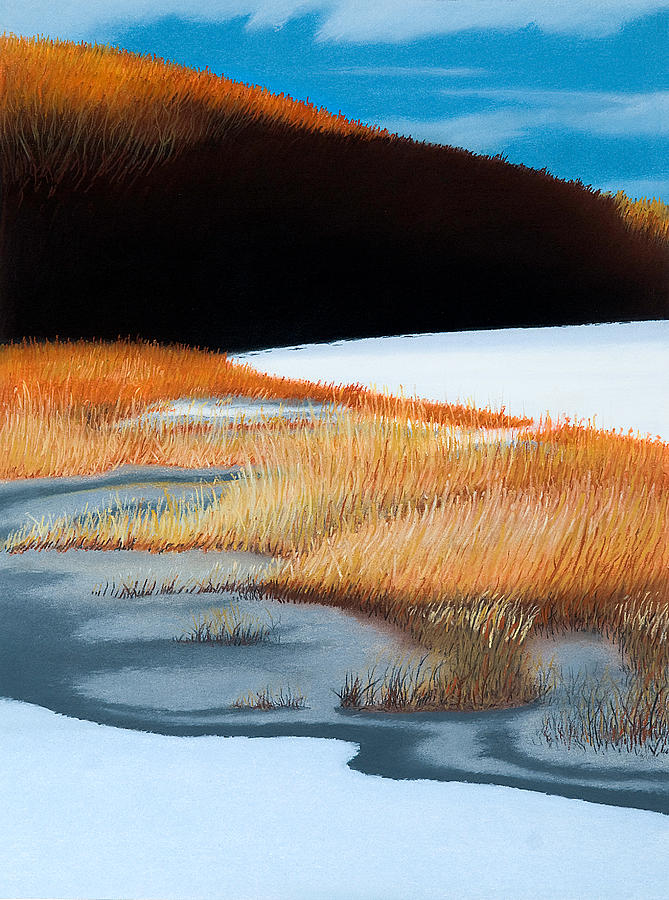 Landscape Pastel - River and Reeds by Bruce Richardson Landscape Pastel - River and Reeds by Bruce Richardson