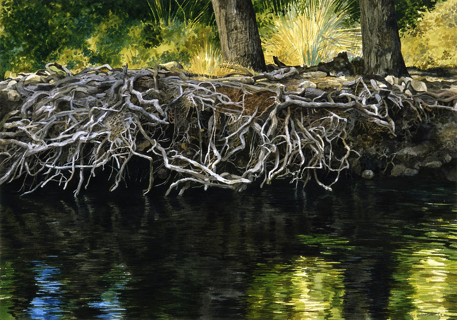 River Bank Painting by Tom Wooldridge