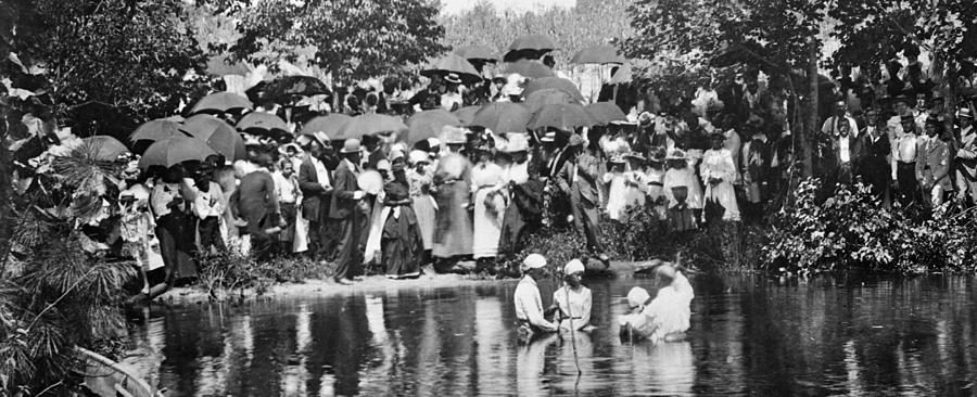 River Baptism, C1900 Photograph by Granger