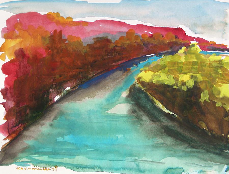 River Bend in October Painting by John Williams