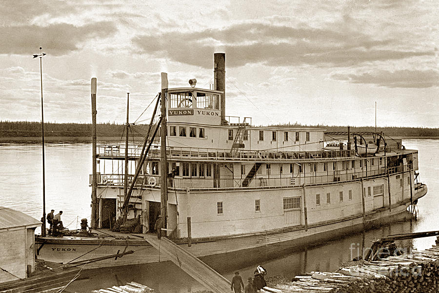 River Boat Photograph - River boat Yukon stern wheel Alaska 1915 by Monterey County Historical Society
