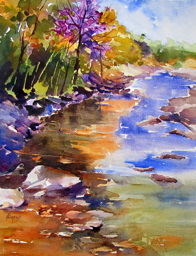 River Charm Painting by Rae Andrews