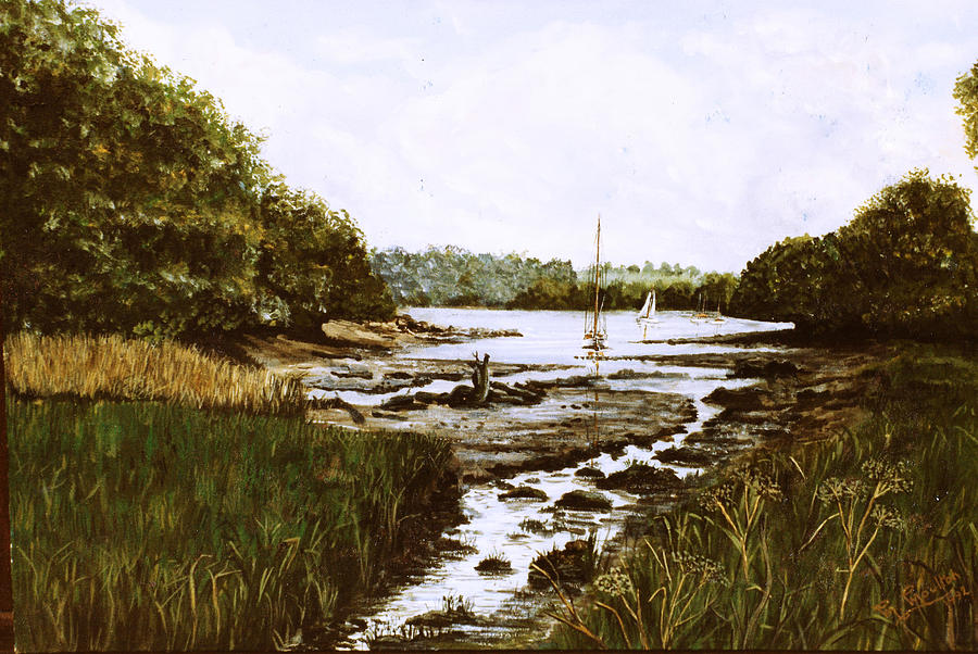 River Dart Dittisham Devon  Painting by Mackenzie Moulton