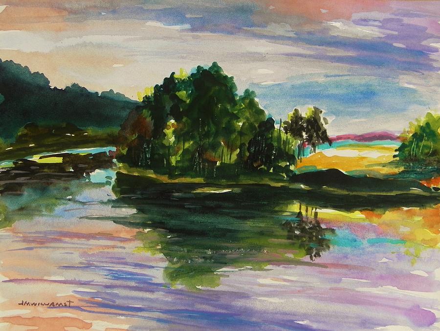River Evening Painting by John Williams