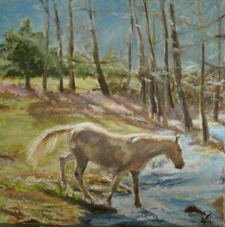 Horse Painting - River Horse by Veronica Coulston