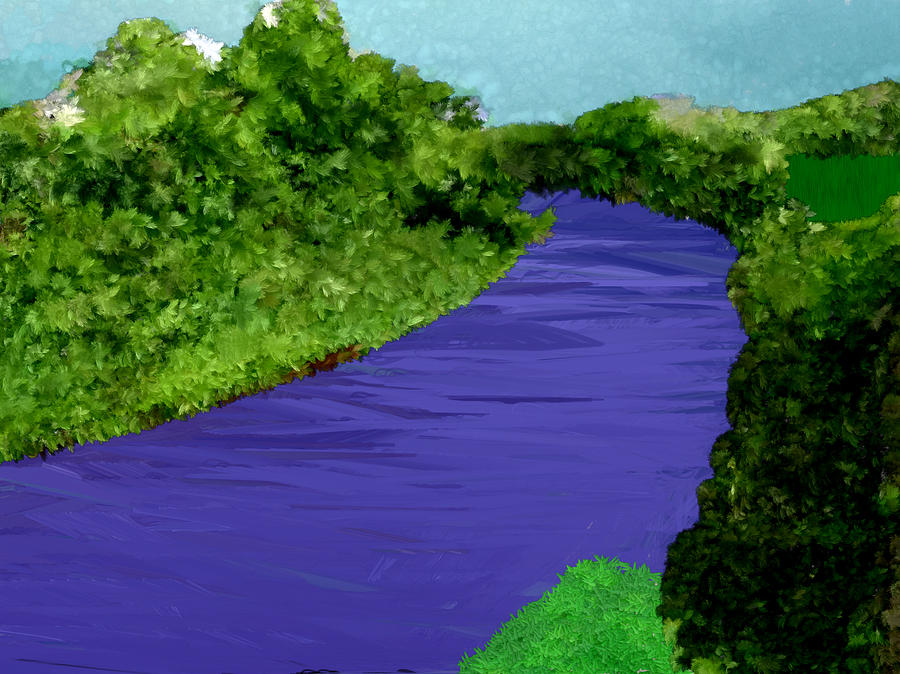 River in Ireland Painting by Bruce Nutting