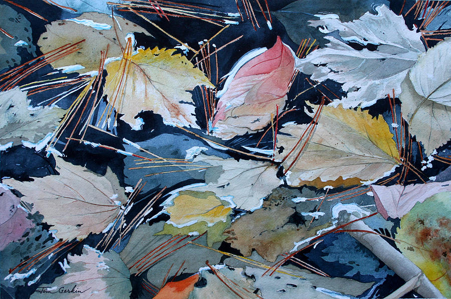 River Leaves Painting by Jim Gerkin