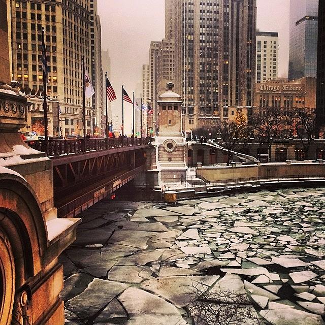 Chicago Photograph - River Looking Like A Mosaic by Jennifer Gaida