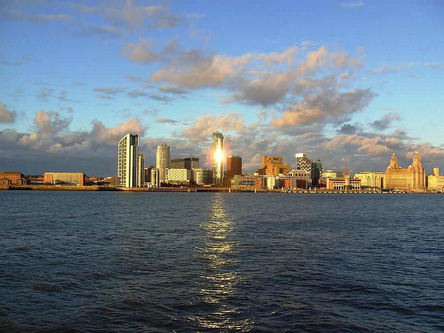 River Mersey and Liverpool Waterfront Photograph by Steve Kearns