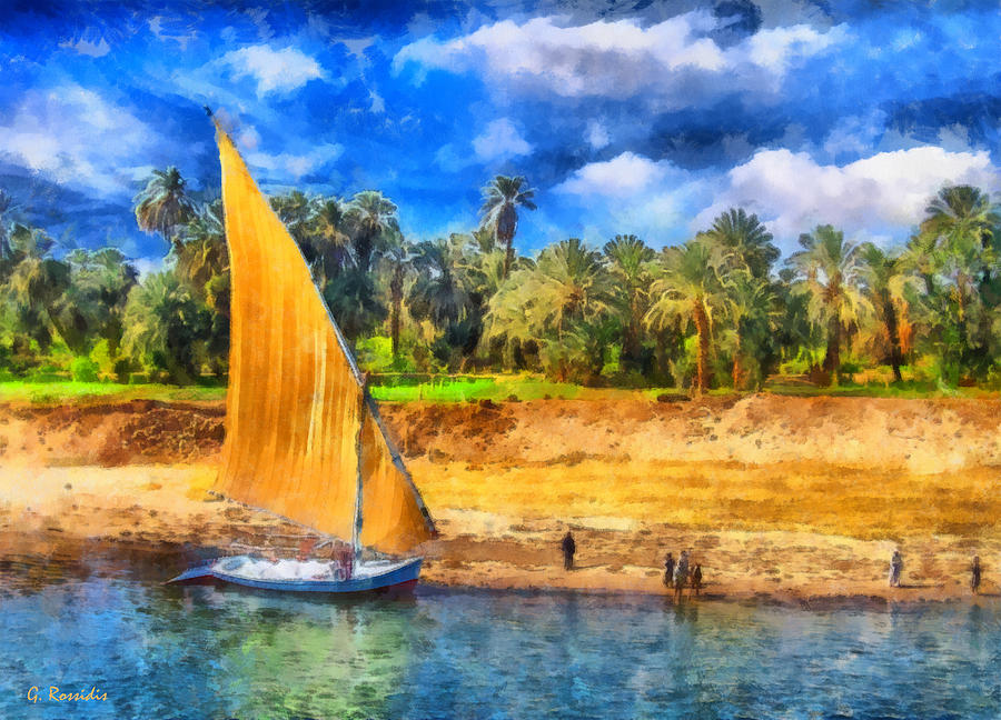River Nile Painting by George Rossidis