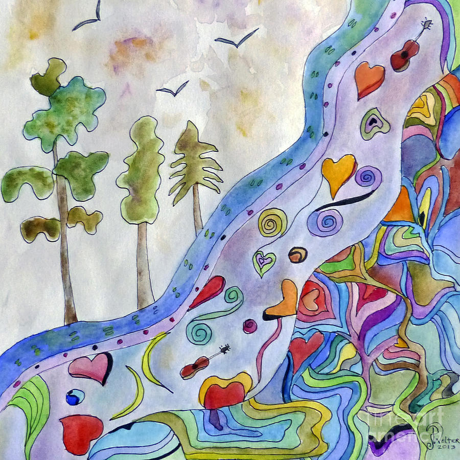 River of Harmony Painting by Paula Joy Welter