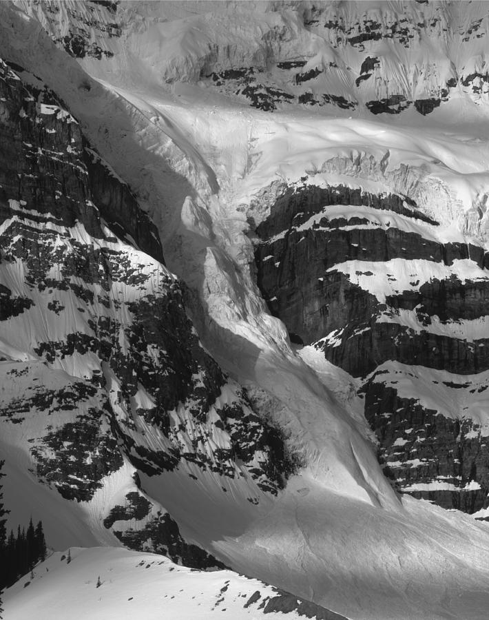 1M3646-BW-River of Ice on Snowbird Glacier Photograph by Ed  Cooper Photography