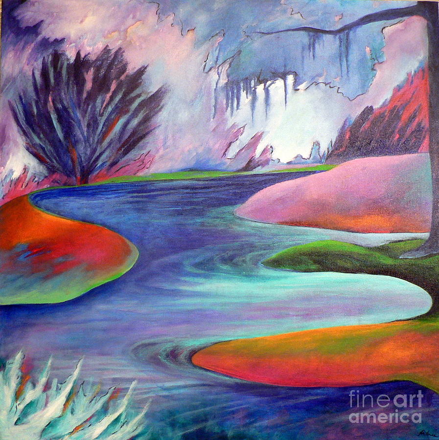 Blue Bayou Painting by Elizabeth Fontaine-Barr