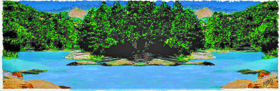 River Panorama Painting by Bruce Nutting