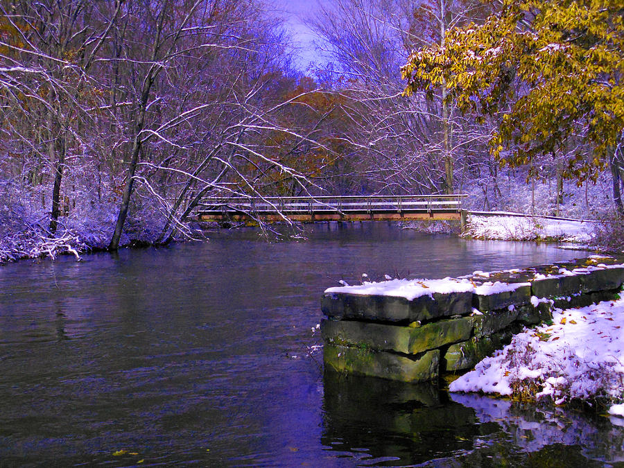 River Park Winter Day Digital Art by Joseph Wiegand - Fine Art America