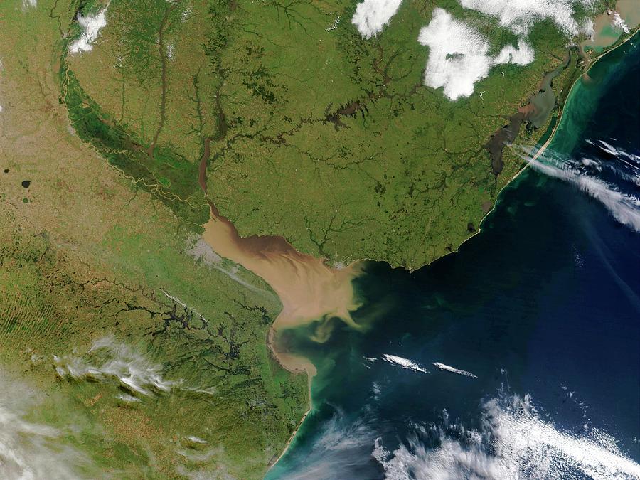 River Plate Estuary Photograph by Nasa/science Photo Library - Fine Art ...