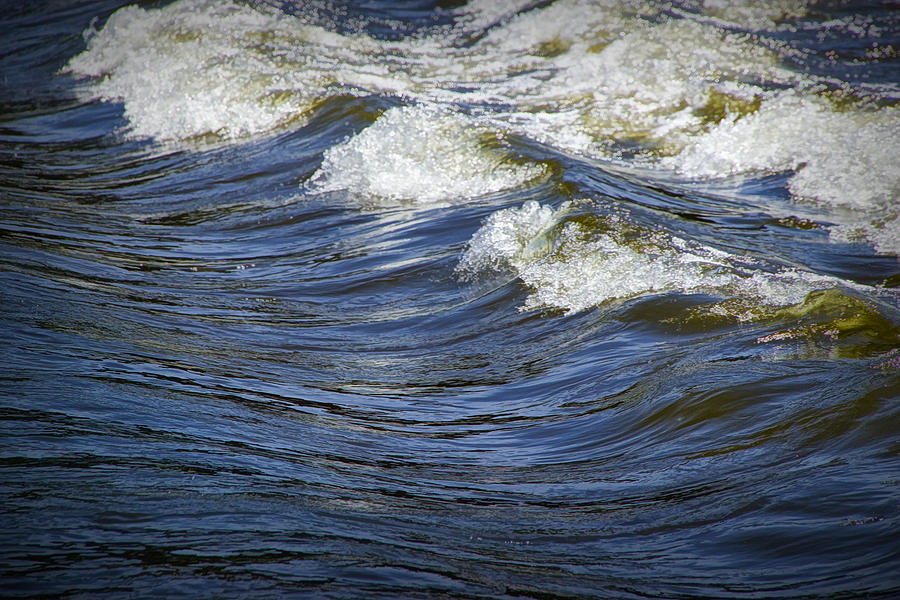 River Rapids Detail of the Grand River Photograph by Randall Nyhof
