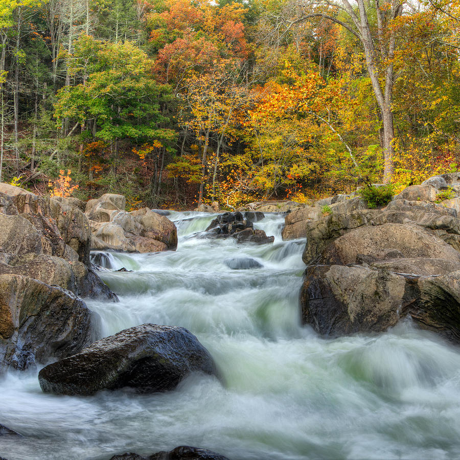 Housatonic River Photograph - River Rapids Square by Bill Wakeley