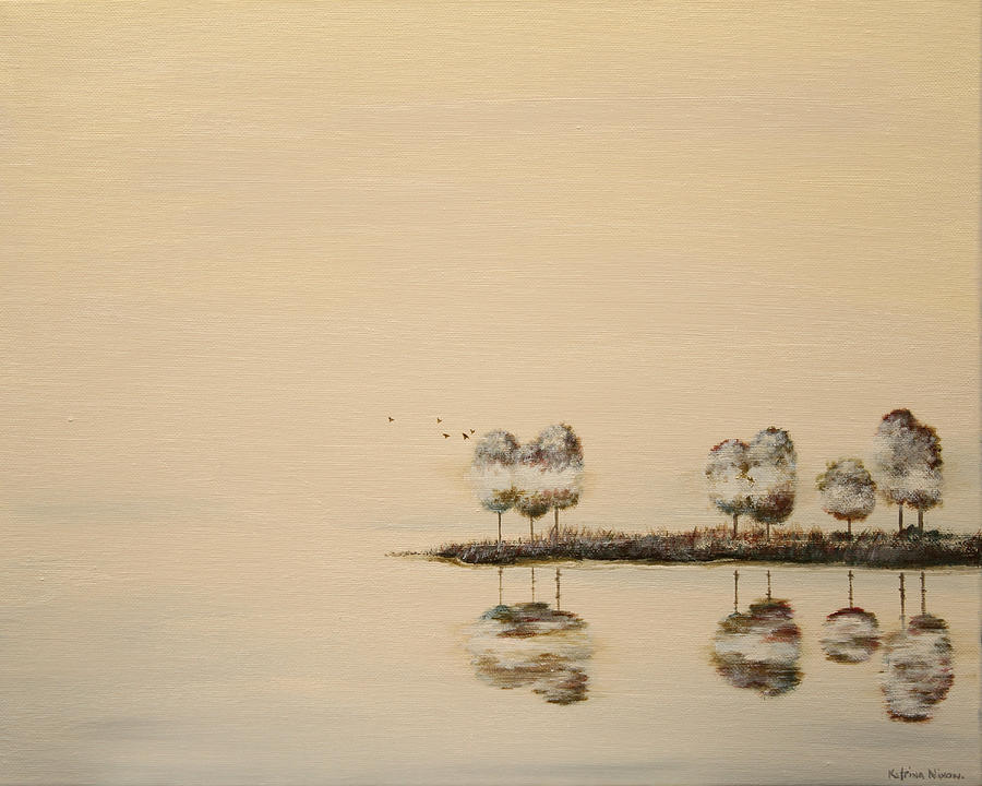 River Reflection Painting by Katrina Nixon