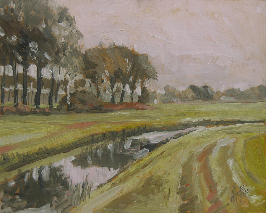 River Reusel near Baarschot Painting by Nop Briex