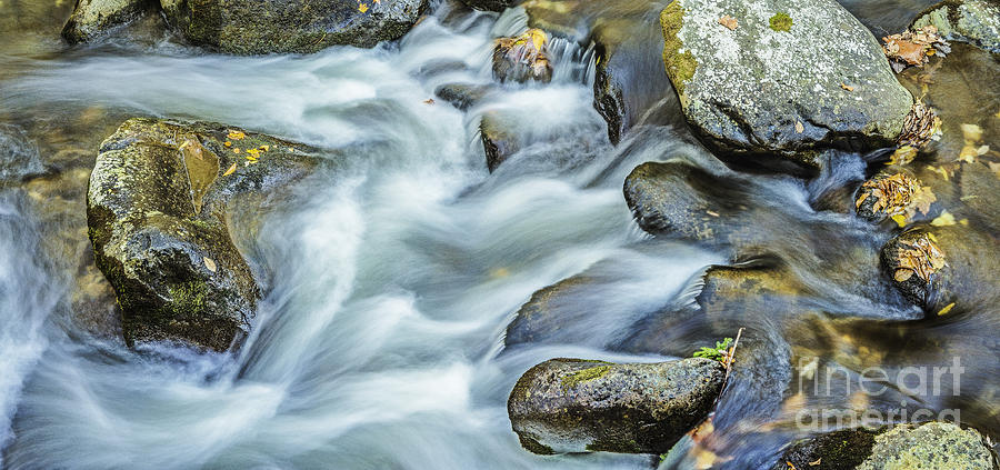 River Rock and Flowing Water Photograph by David Waldrop
