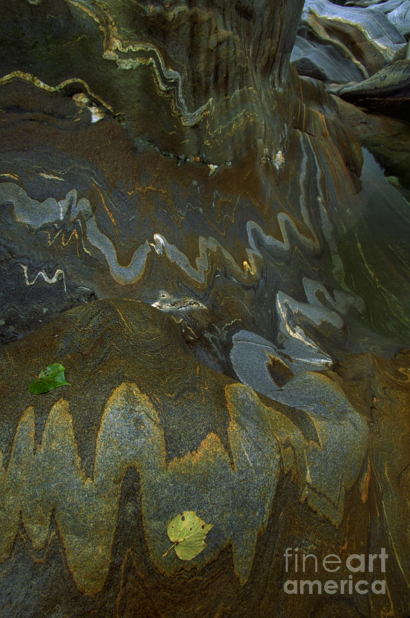 Pattern Photograph - River Rock Intrusions by Art Wolfe