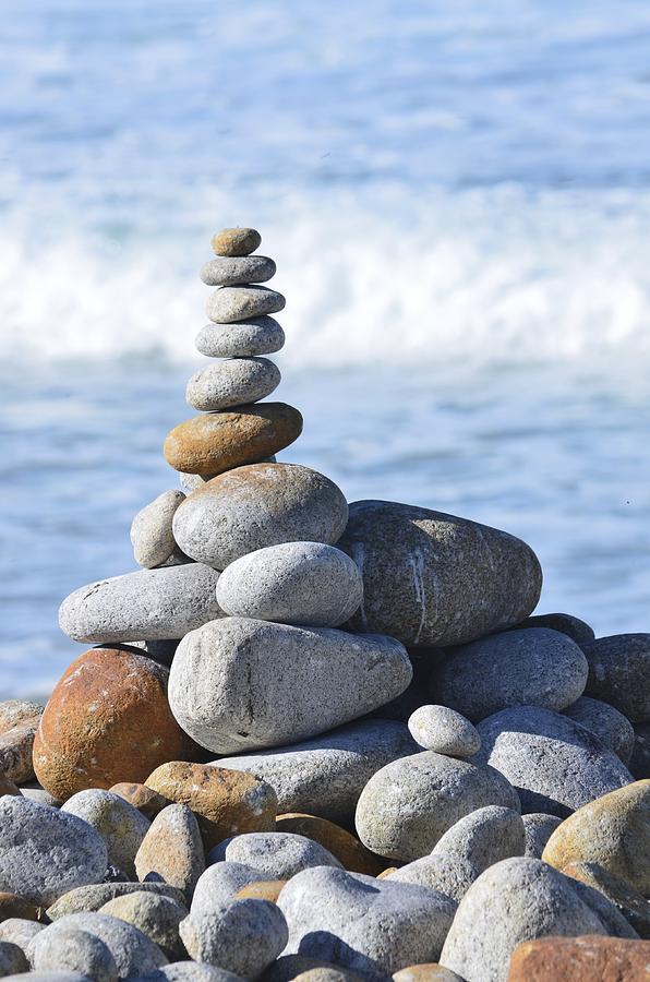 River Rock Stack Photograph by Mike Hinton