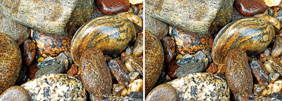 River Rocks 11 in Stereo Photograph by Duane McCullough