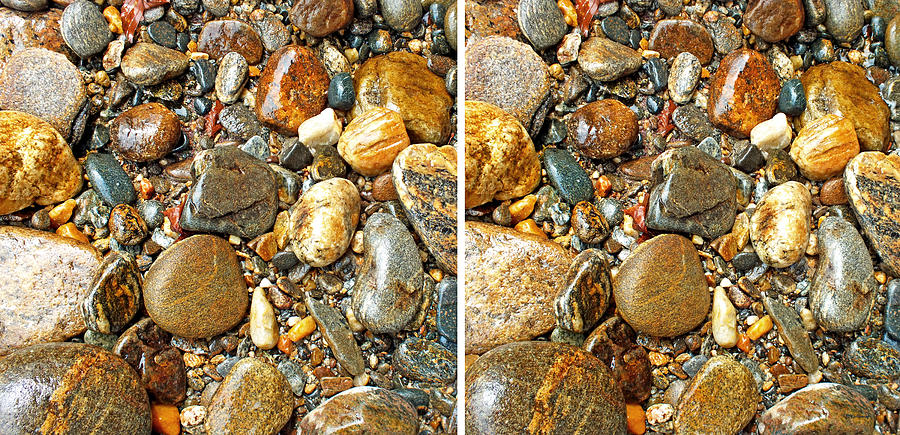 River Rocks 13 in Stereo Photograph by Duane McCullough