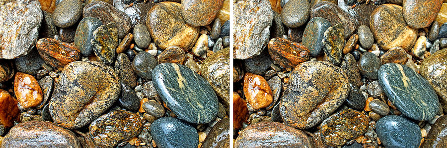 River Rocks 14 in Stereo Photograph by Duane McCullough