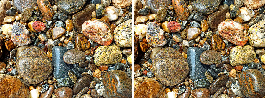 River Rocks 15 in Stereo Photograph by Duane McCullough