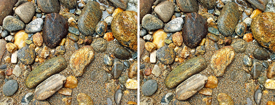 River Rocks 17 in Stereo Photograph by Duane McCullough